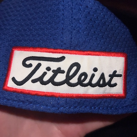 Titleist Pro V1 FootJoy Royal Blue White lettering fitted sports cap 🧢 golf hat - Picture 4 of 8